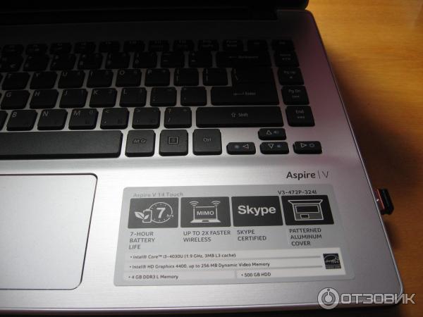 Ноутбук Acer Aspire V3-472P-324j фото