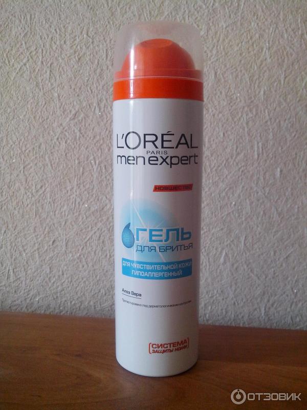 Гель для бритья L'Oreal Men Expert Для чувствительной кожи гипоаллергенный фото