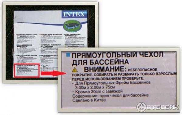 Тент для каркасного бассейна Intex фото