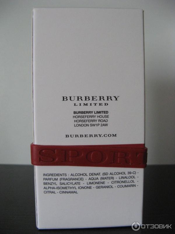 Burberry on sale sport ingredients