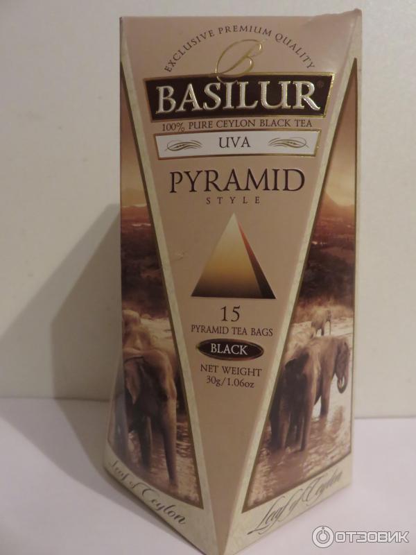 Чай Basilur UVA Pyramid style вид спереди на упаковку