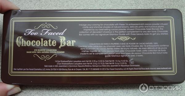 Палетка теней Chocolate Bar Eye Shadow Collection Too Faced фото