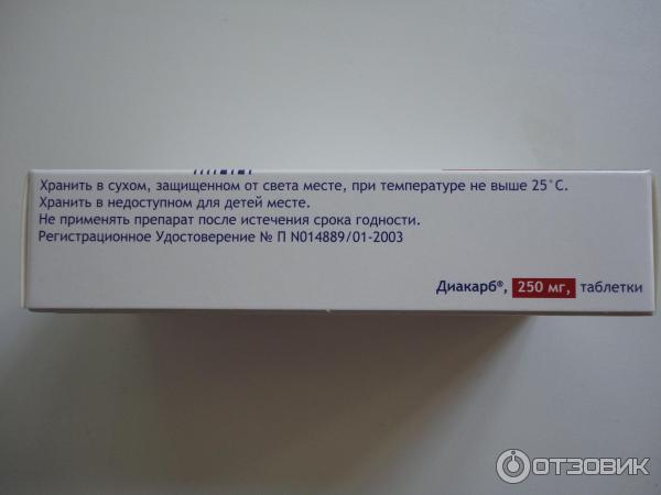 Диакарб до или после еды детям