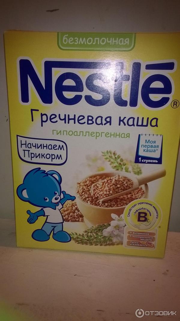 Детская безмолочная гречневая каша Nestle гиппоалергенная фото