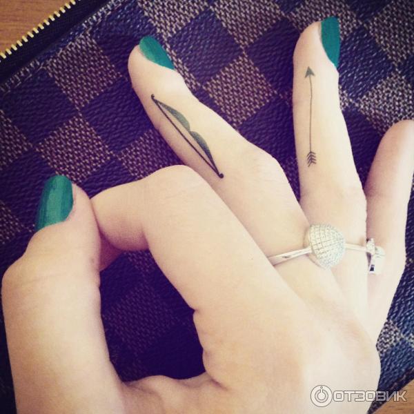 Переводные татуировки Glossyblossom Finger tattoo фото