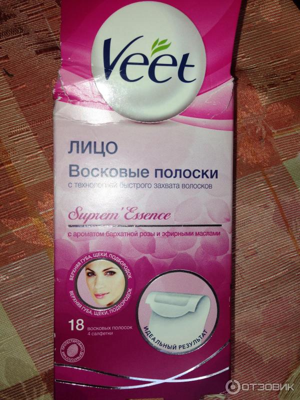 Восковые полоски Veet Suprem Essence для лица фото