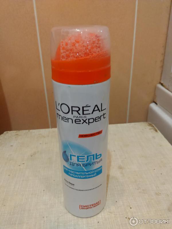 Гель для бритья L'Oreal Men Expert Для чувствительной кожи гипоаллергенный фото