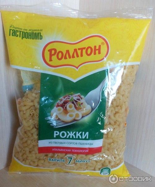 Макаронные изделия Роллтон Готовить легко Рожки фото