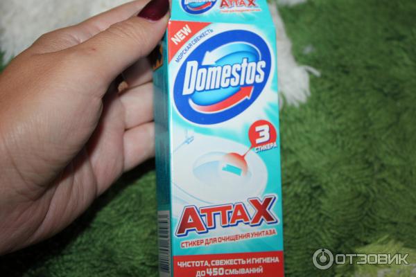 Стикер для очищения унитазов Domestos АттаХ фото