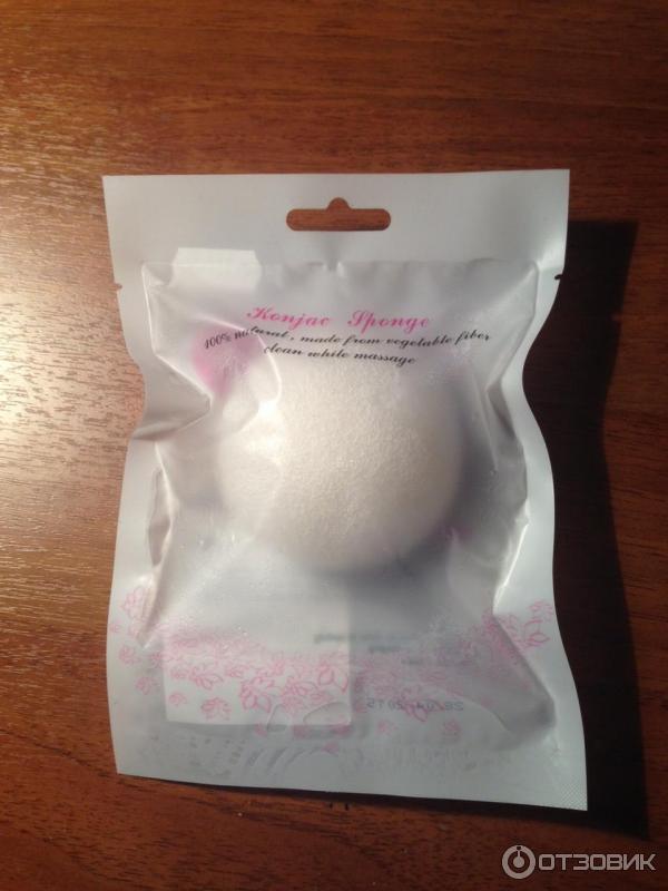 Спонж для умывания из конняку Konjac Sponge фото