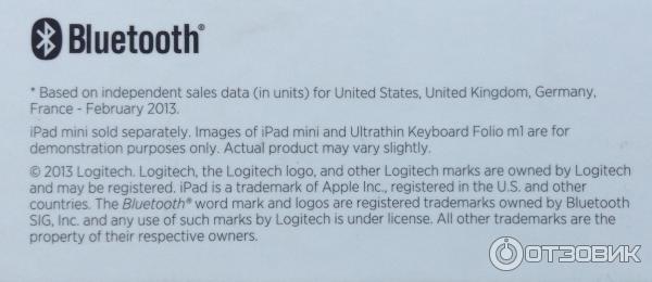 Клавиатура-чехол беспроводная Logitech Ultrathin для iPad mini фото