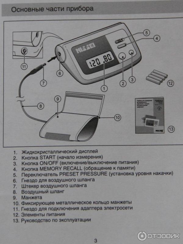 Автоматический тонометр Nissei DS-157 фото