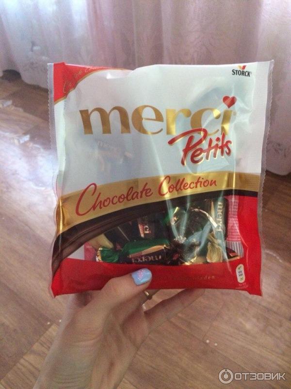 Шоколадные конфеты ассорти с начинкой и без начинки Merci Petits фото