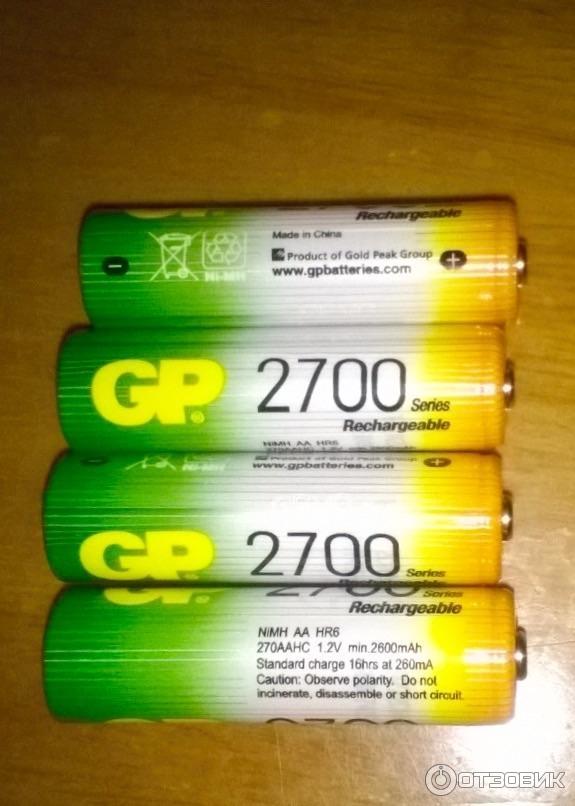 Аккумуляторные батареи AA GP 2700 mAh фото