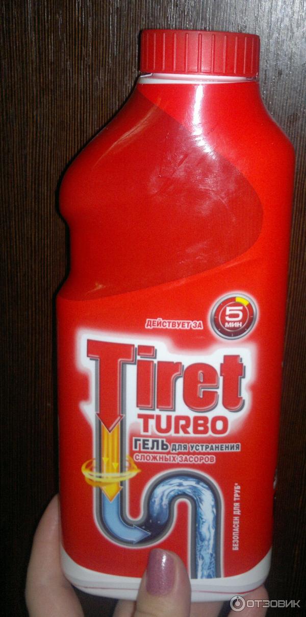 Гель Tiret Turbo для устранения засоров в канализационных трубах фото