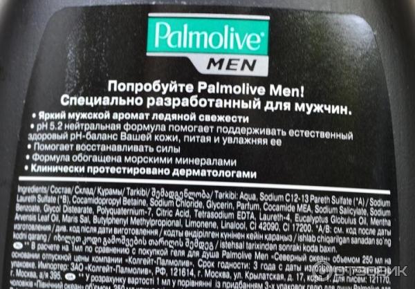 Гель для душа Palmolive Men 3 в 1 Северный океан освежающий фото