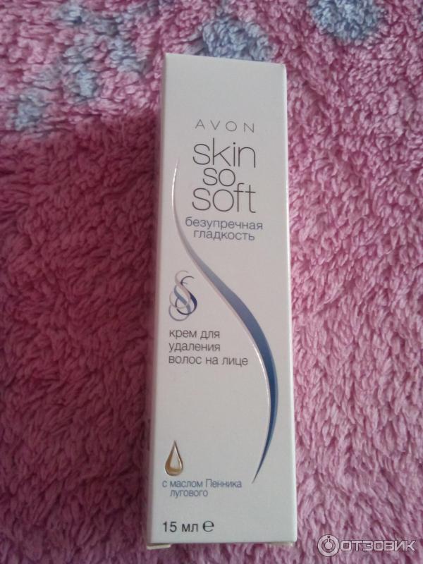 Крем для удаления волосков на лице Avon Skin So Soft с маслом пенника лугового фото