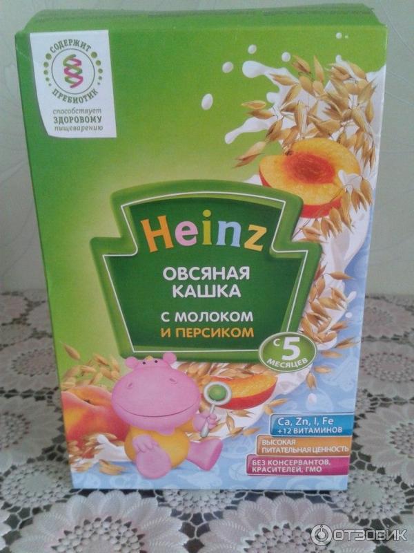 Овсяная кашка Heinz с персиком и молоком фото