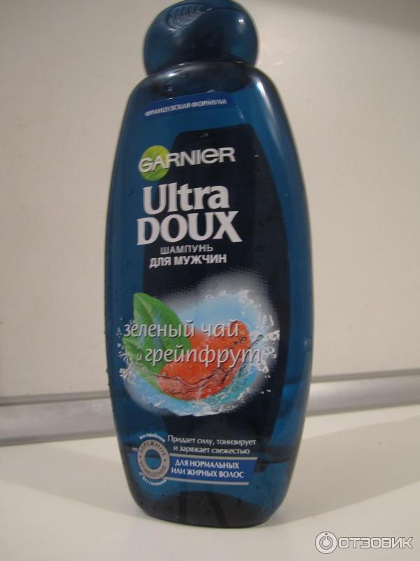 Шампунь для мужчин Garnier Ultra Doux Зеленый чай и грейпфрут фото