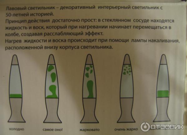 Что находится внутри лава лампы Отзыв о Светильник Лава-Лампа Интересная штуковина и очень нравится детям.