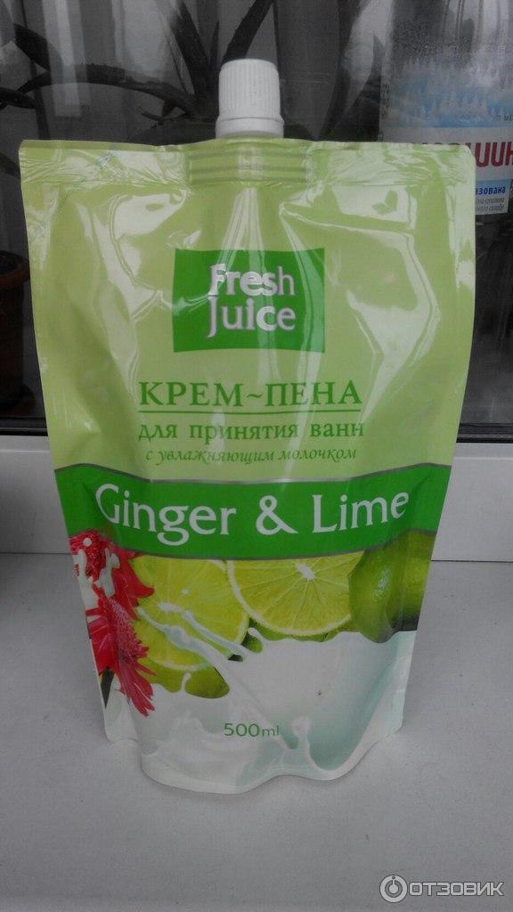 Крем-пена для ванн Fresh Juice Ginger&Lime фото