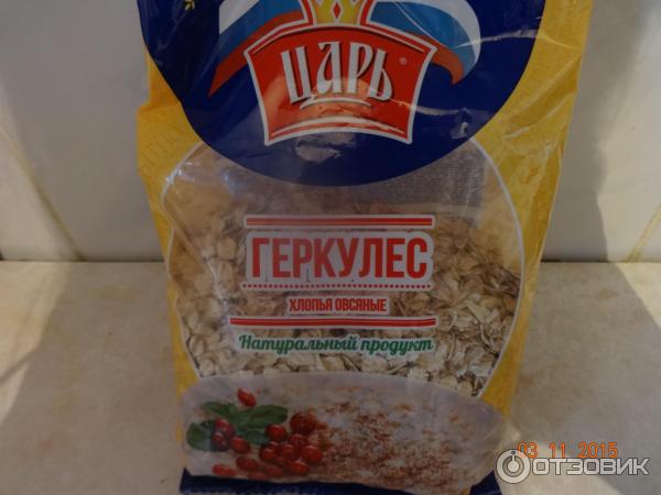 Геркулес хлопья овсянные Царь натуральный продукт фото