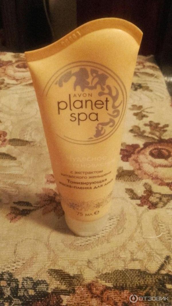 Тонизирующая маска-пленка для лица с экстрактом китайского женьшеня Avon Planet Spa Чудесное восстановление фото