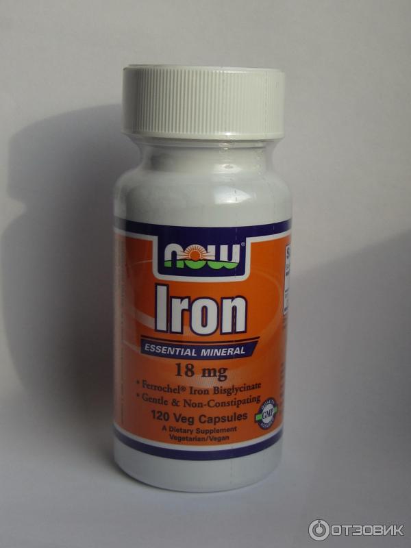 Комплекс железа Now foods Iron Double Strength фото