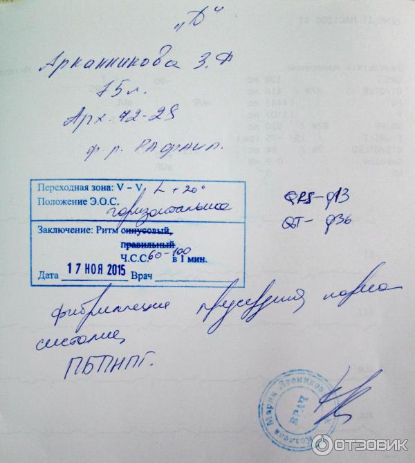 Направление на экг