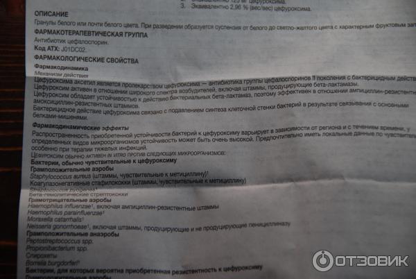 Антибиотик Зиннат