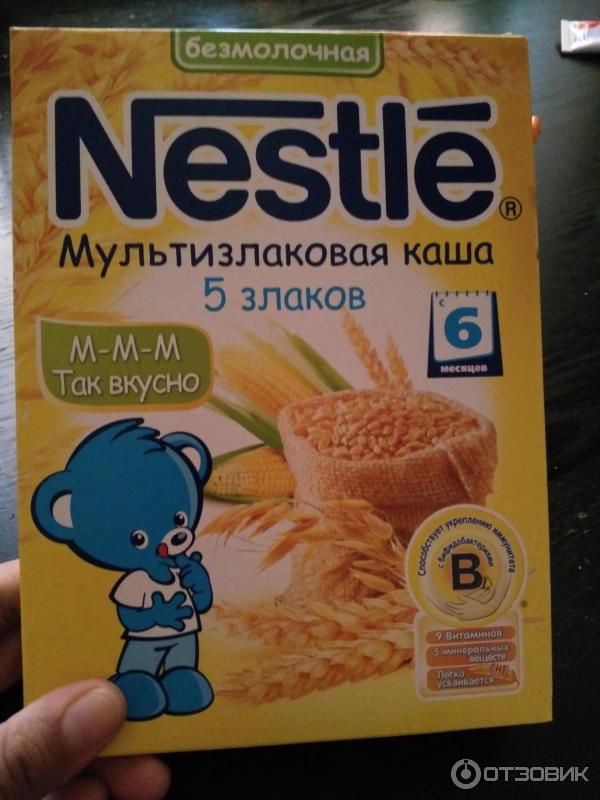 Детская безмолочная каша Nestle 5 злаков фото