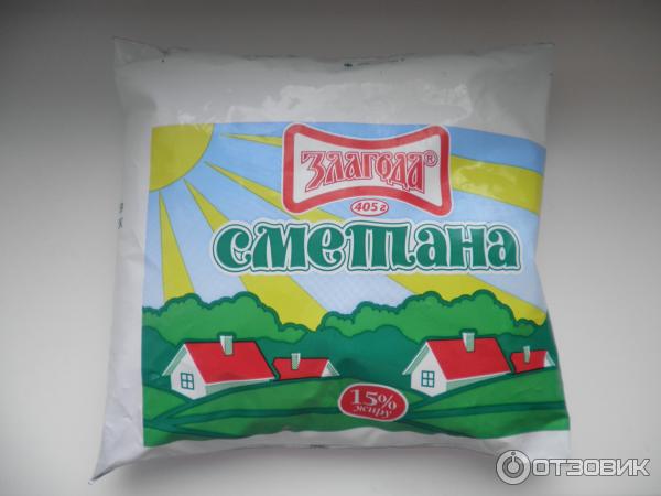 Сметана Злагода 15% фото