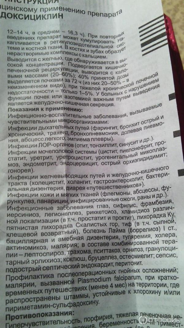 Отзыв о Таблетки Белмедпрепараты Доксициклин Мне помогли!