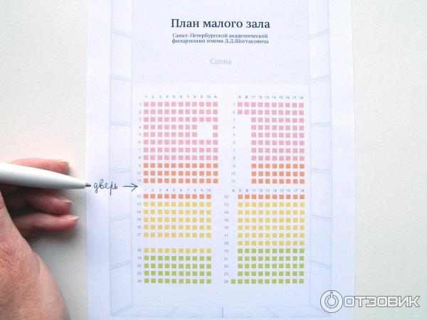 Малый зал филармонии схема зала