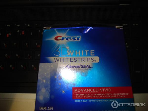 Отбеливающие полоски для зубов Crest 3D White Whitestrips Advanced Vivid фото