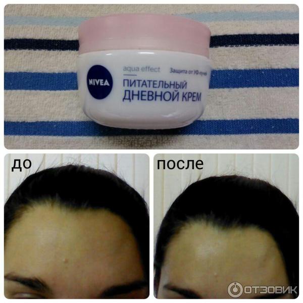 Дневной крем для лица Nivea Aqua Effect Питательный для сухой кожи фото