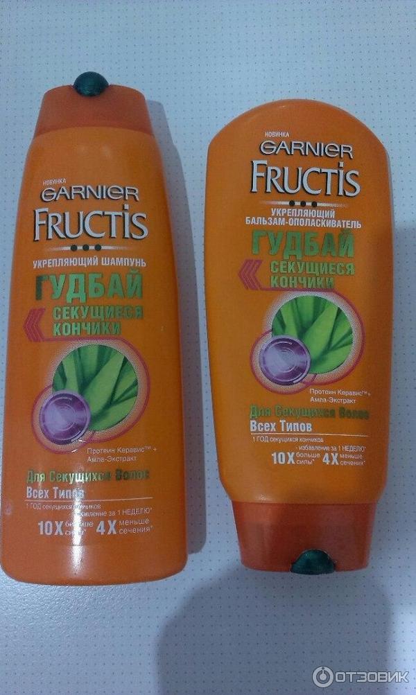 Шампунь и бальзам Garnier Fructis Гудбай секущиеся кончики фото