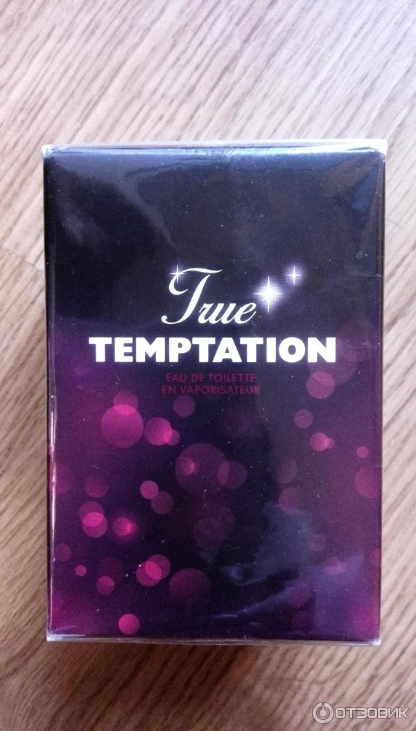 Картонная упаковка женской туалетной воды Avon True Temptation